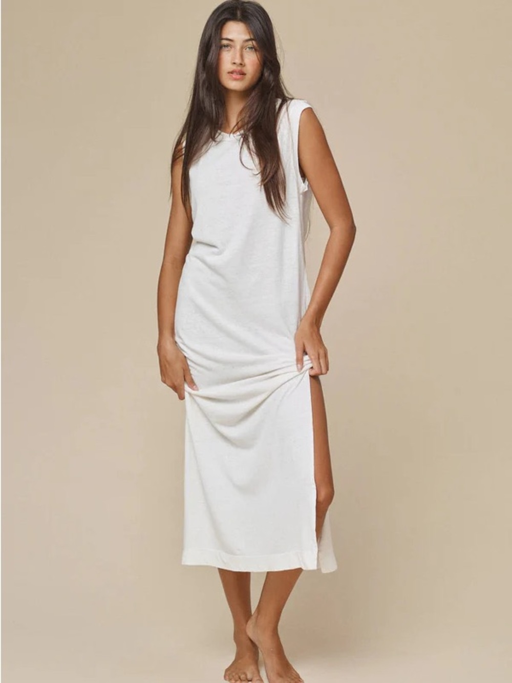 Jungmaven Hermosa hemp & organic cotton dress in discontinued color teal, XS - Picture 2 of 10